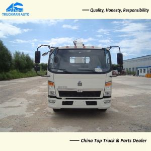 9.00R20 Tire 5 Ton HOWO Light Truck With 3 Tons Lifting Crane