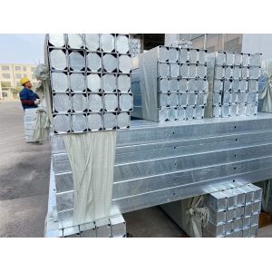 8FT 10FT Galvanized Steel Cross Arm Brace Q235 Rectangular Tube Trasmission Line