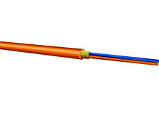 Quality PVC / LSZH Duplex Round Breakout Fiber Optic Cable With Embedded Sheath Strand for high tensile and crush resistance wholesale