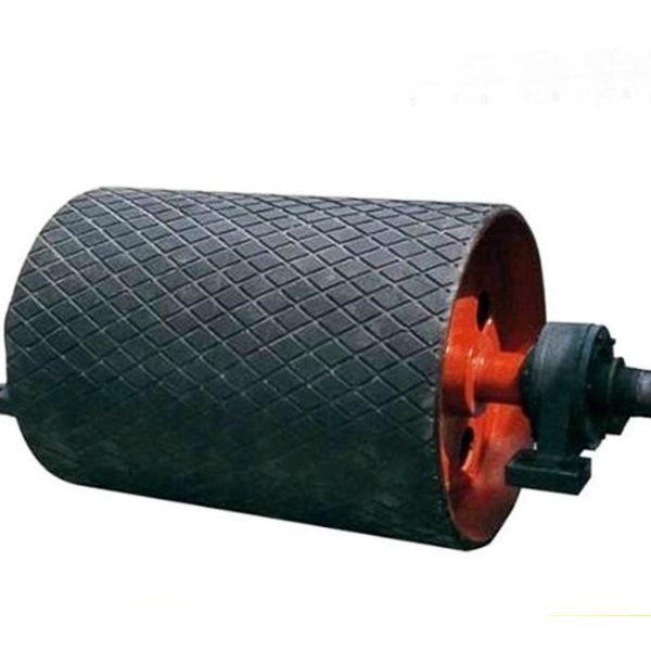 Quality 6205 6306 Bearing Rubber Coated Conveyor Drive Pulley For Harbor wholesale