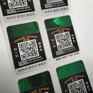 Laser Silver Hologram Sticker Custom Scratch Coating Holographic CE