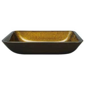 Bathroom Rectangular Handmade Wash Basins Copper Gold Top Mount Vessel Sink