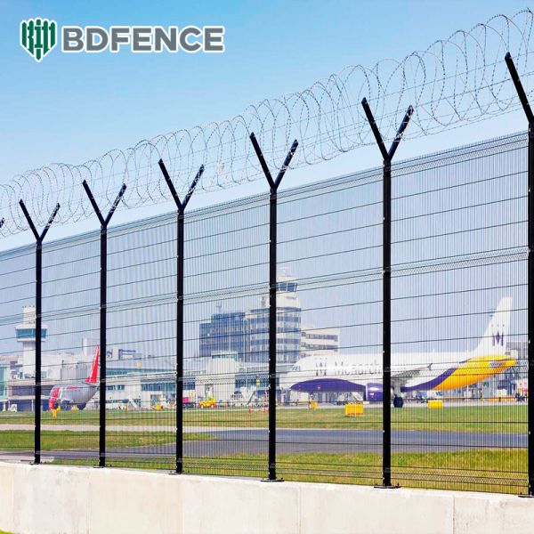 High Security Airport 50mmx200mm aoa fence Pvc Fence Panels And Posts
