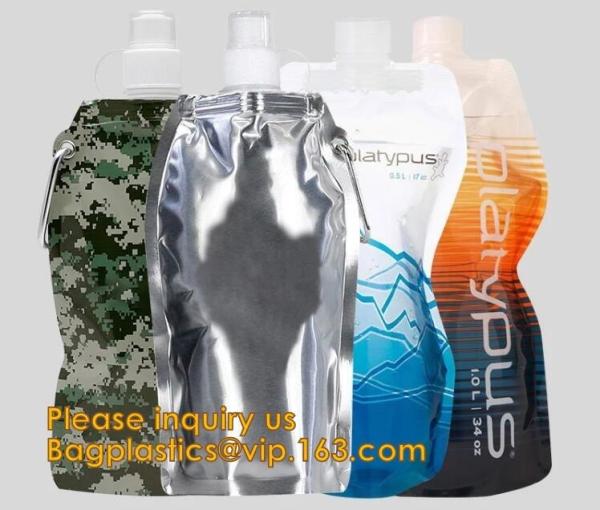 Quality spout Bag good for packaging liquids 16.9oz 5.3 x 8.9 inch,Liquor Pouch Drinking Flasks, Reusable Liquid Spout Bag, BPA wholesale