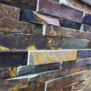 Slate Culture Stone Rust Slate Ledgestone Veneer Panels With Rock Facing