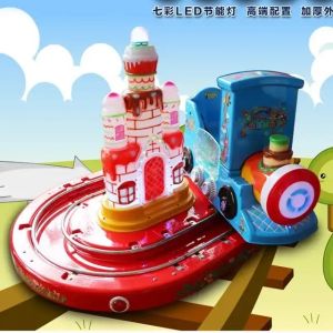 Amusement Park Arcade Carousel Kiddie Ride With Rail Trackless Train
