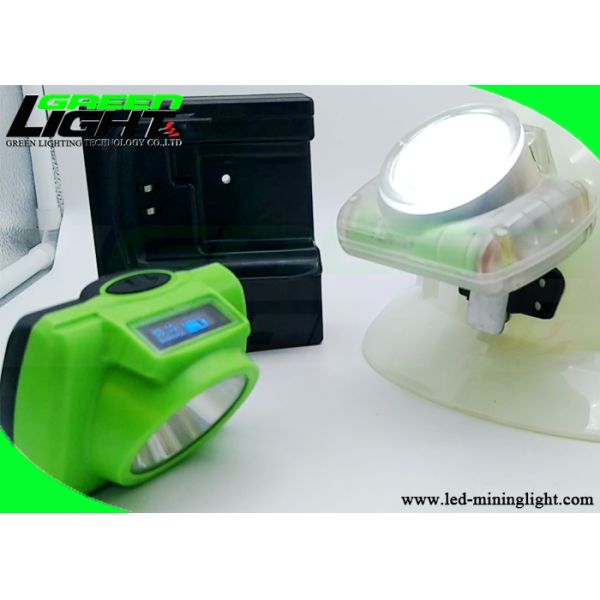 Fire Retardant Cordless Miner Cap Lamp 13000 Lux Brightness With Battery Status Display