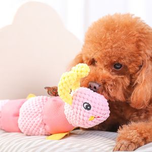 Bite Resistance Plush Dog Toys Customized Color With Sound Bag 13 Inch