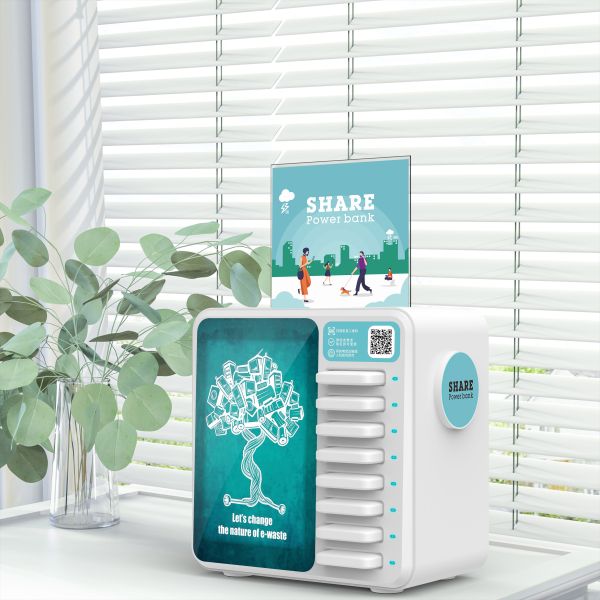 Cell Phone Multiple Power Bank Station ABS Fireproof Material With Advertising