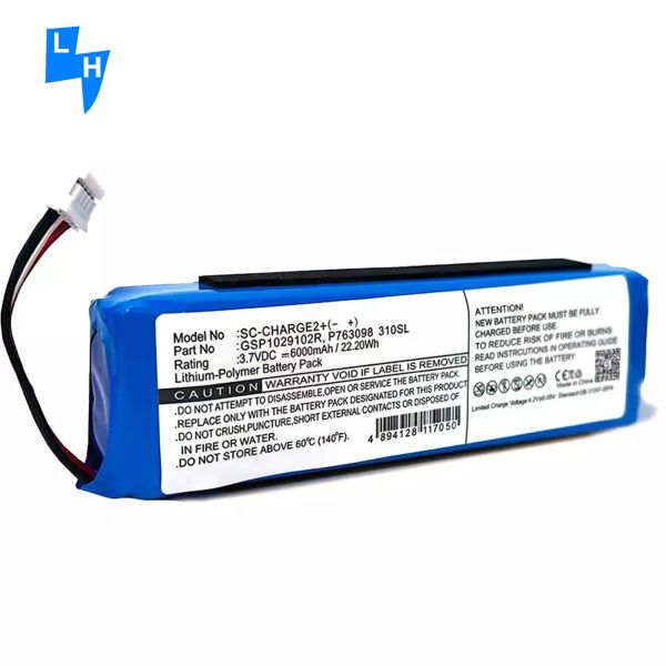 GSP1029102R 310sl Li-polymer Battery 3.7V 6000mah for JBL-CHARGE 2 Plus 210SL Speaker