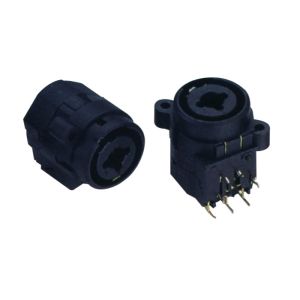Audio Vertical Female Type XLR Combo Connector With 1/4 Stereo Jack