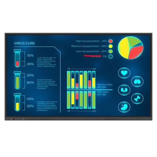 4K Interactive Touch Screen Whiteboard Multi Touch Interactive Whiteboard 55