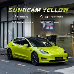 Cheap Self-Healing Color Paint Protection Film Sunbeam Yellow Anti Scratch TPU PPF 10-Year Warranty Car Wraps for sale