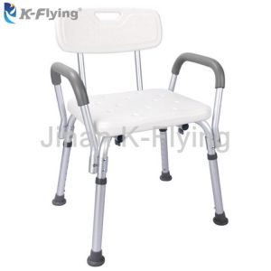 China Aluminum Alloy Adjustable Height Shower Chair With Wheels Elderly Senior on sale