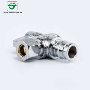 Manual Chrome Plated 1/4''X1/2'' Brass Angle Valve