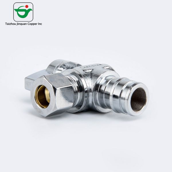 Quality Manual Chrome Plated 1/4''X1/2'' Brass Angle Valve wholesale