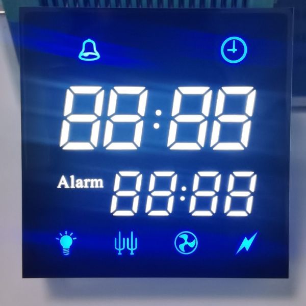 Custom Ultra White /Blue 7 Segment LED Display Common Cathode for Digital Oven