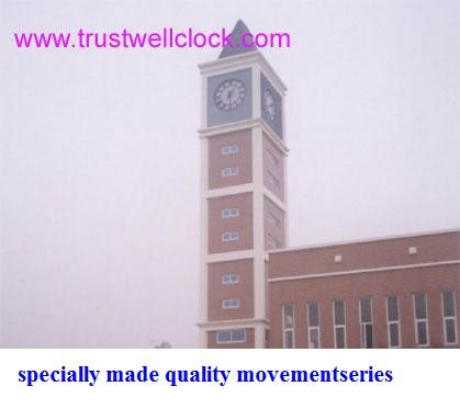 movement for three faces school building clock,mechanism for three side school