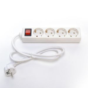 1m 2m 3m European Plug Adapter With 4 Outlet Power Strips H05VV-F 3x1.5mm2 Power