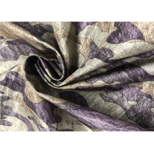 Retro Camouflage Antique Print Fabric Bright Complex Pattern Structure Close -