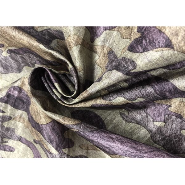 Retro Camouflage Antique Print Fabric Bright Complex Pattern Structure Close -