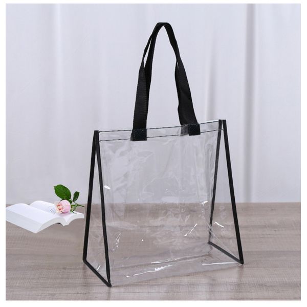 Travel Environmental PVC SHOPPING BAGS / Storage Clear Stadium Bag Cosmetic Bag With Zipper PVC BEACH BAG
