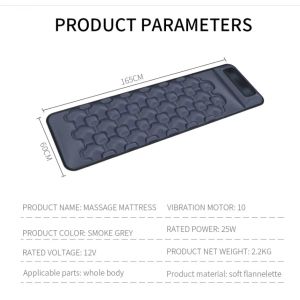 Promotes Circulation Foldable Massage Mattress 9 Massage Model With Heating