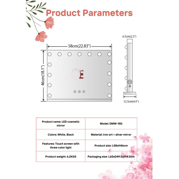 OEM Embellir Hollywood Mirror Illuminated Countertop Vanity