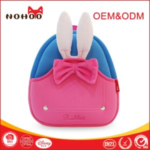 Pink Neoprene Toddler Backpack With Pretty Bowknot / Grab Handle