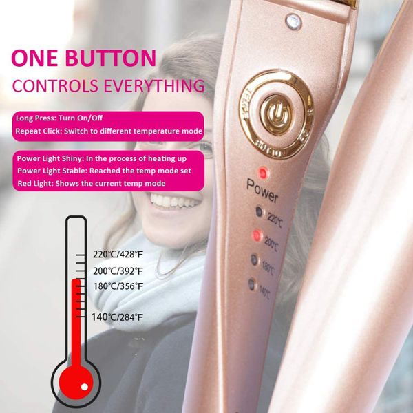 45W Hair Straightener And Curler 2 In 1 Ceramic PTC Heater Twisted Plates