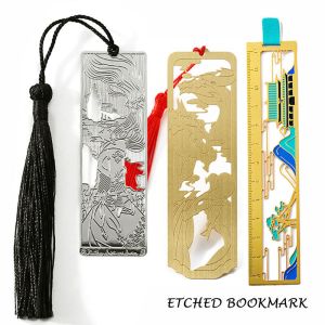 Custom Enamel Tassels Metal Bookmarks Letterpress Printing