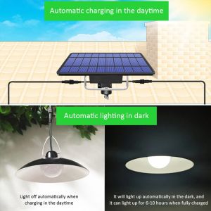 Solar LED Pendant Lights Outdoor IP65 Waterproof Double Head Indoor Solar Wall