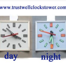 AC Powered Waterproof Clocks Tower with two or three clock hands for indoor and