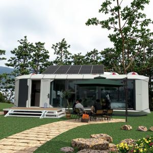 China ﻿Romantic Star House Mobile Home Chinese Style Steel Structure with Waterproof Sandwich Panel for Office Building Carport Use on sale