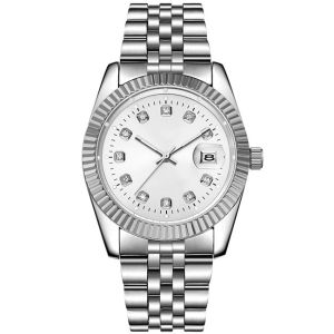 Round 3ATM Quartz Couple Watches OEM Two Tone Gold Watch Date Function