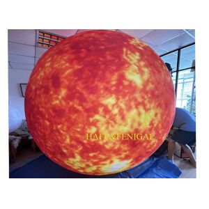 Durable 2.5m / 8ft Inflatable Sun With Light With Continuous Inflation Design