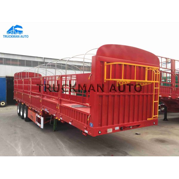 Q345 Mn Semi Trailer Truck , Semi Storage Trailers Transporting Cargo And