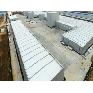 Galvanized Steel Structure Store Building With H Section Steel Beam And Columns