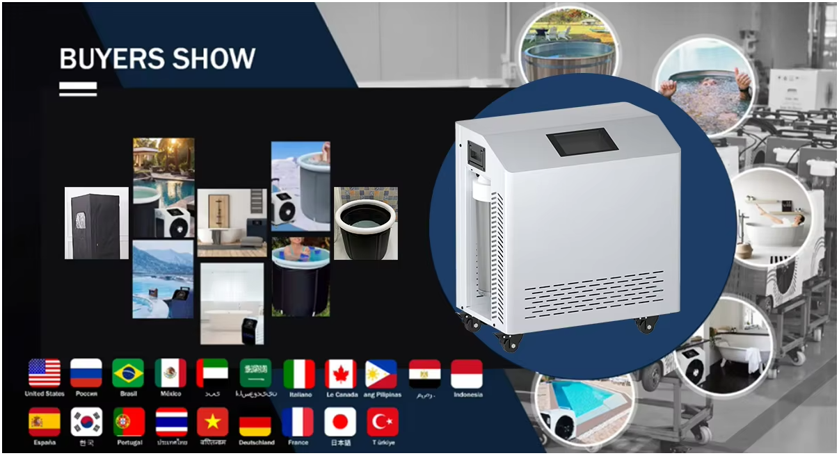 Customized Ice Bath Chiller Freestanding With Various HP Capacity