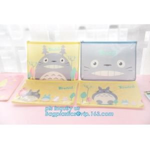 China Eco-friendly plastic custom slider zipper PVC stationery bag, Zip lockk slider zipper closure stationery bag, Slider Zippe on sale