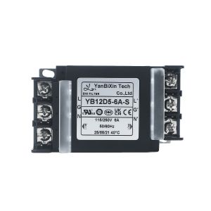 Single-Phase Filter Safe Plastic Housing EMI/EMC Filter With Terminal Block