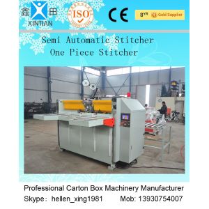 Industrial Packing Paper Carton Making Machine , High Efficiency Stitcher For