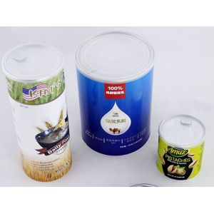 Waterproof recyclable Kraft Paper Composite Cans cookies packaging with custom logo