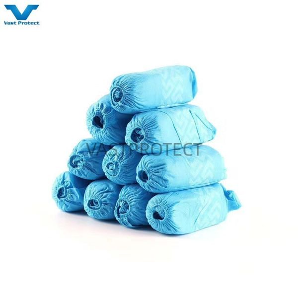 Quality Elastic Style Disposable PP 10-30g Blue Anti Slip Printed Shoe Cover Professional wholesale
