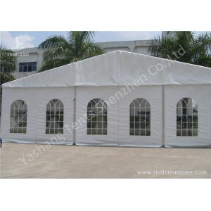 Transparent PVC Windows Hard Aluminium Frame Tents , metal frame tent 15m by 30m