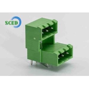 PA66 Pluggable Terminal Block Male Sockets Header Double Level Pitch 5.08mm 300V