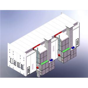 China 15m Bus Spray Booth Semi - Down Draft Extraction OEM on sale
