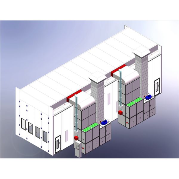 Quality 15m Bus Spray Booth Semi - Down Draft Extraction OEM wholesale