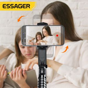 Essager Single-axis Gimbal Stabilizer Phone Holder With LED Fill Light Handheld