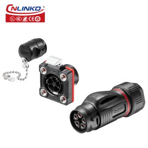 CNLINKO IP68 Waterproof M20 5 Pin Aviation Wire Connector Plug and Socket Female